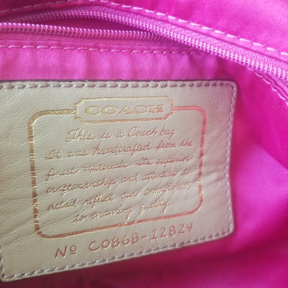 Brown & Tan Large Coach Handbag. - Picture 7 of 8